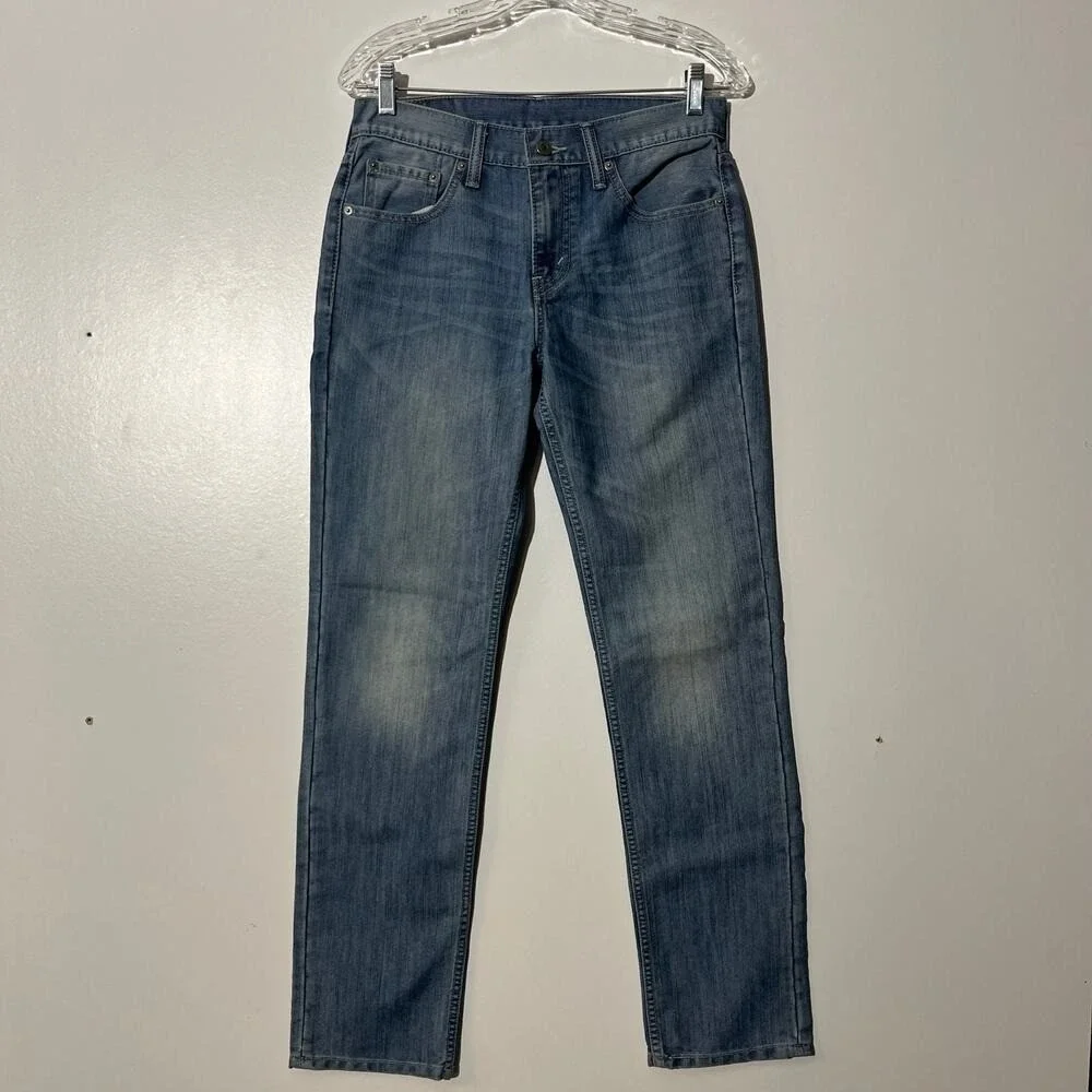 Leiv's 511 Slim Straight Fit Washed Light Blue Mens Jeans Size‎ 30x32